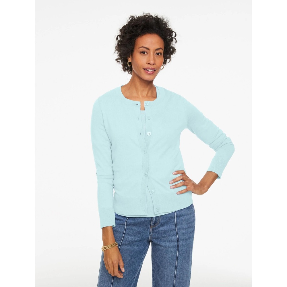 Talbots Light Blue Twin Set; Pima Cotton Cardigan and Shell
